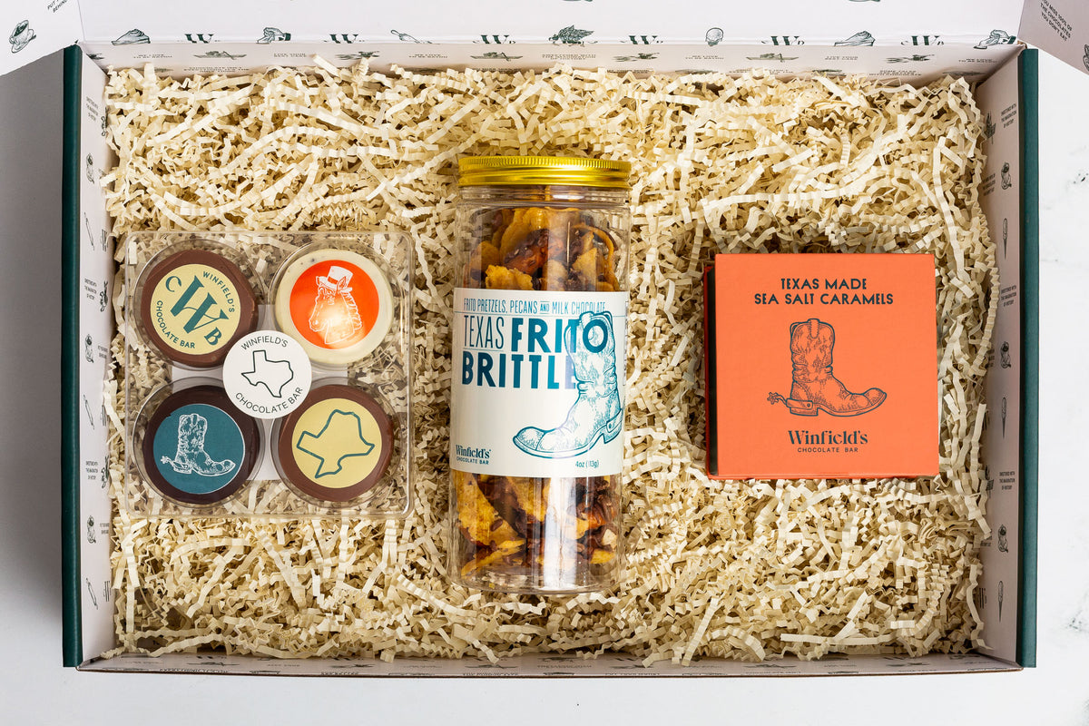 Texas Favorites Gift Box, overhead view
